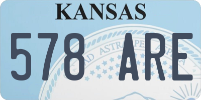 KS license plate 578ARE