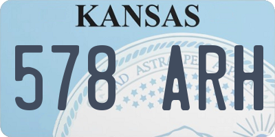 KS license plate 578ARH