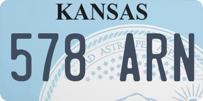 KS license plate 578ARN