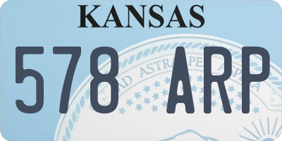 KS license plate 578ARP