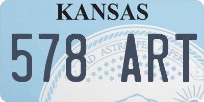 KS license plate 578ART