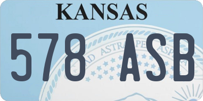 KS license plate 578ASB