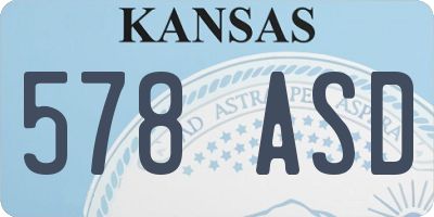 KS license plate 578ASD