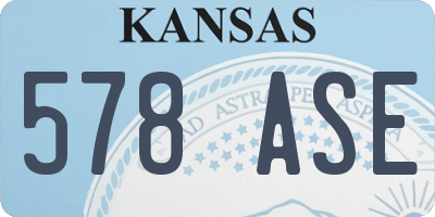 KS license plate 578ASE