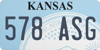 KS license plate 578ASG
