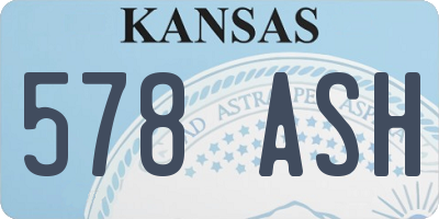 KS license plate 578ASH
