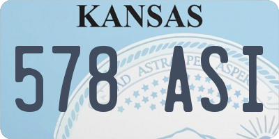 KS license plate 578ASI