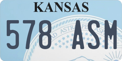 KS license plate 578ASM