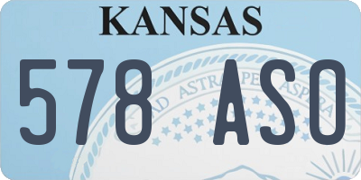 KS license plate 578ASO