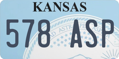 KS license plate 578ASP