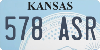 KS license plate 578ASR