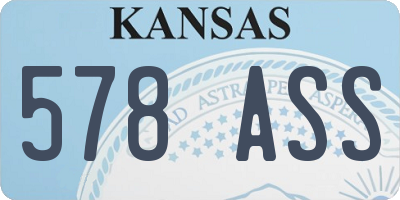 KS license plate 578ASS