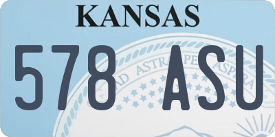 KS license plate 578ASU