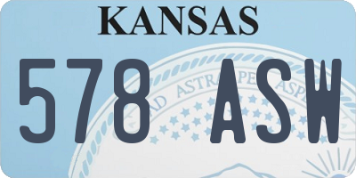 KS license plate 578ASW
