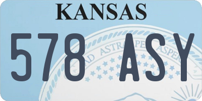 KS license plate 578ASY