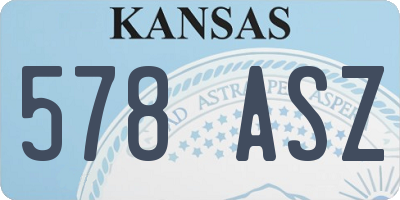 KS license plate 578ASZ