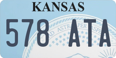 KS license plate 578ATA