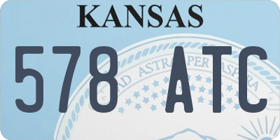 KS license plate 578ATC