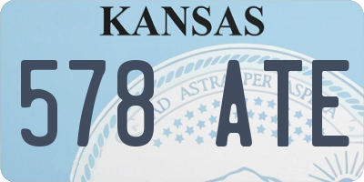 KS license plate 578ATE