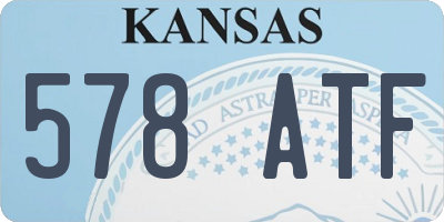 KS license plate 578ATF