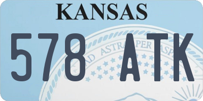KS license plate 578ATK