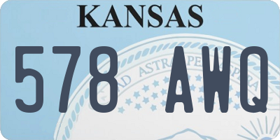 KS license plate 578AWQ