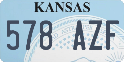 KS license plate 578AZF