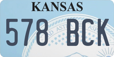 KS license plate 578BCK
