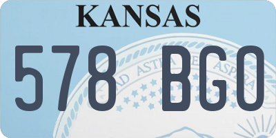 KS license plate 578BGO