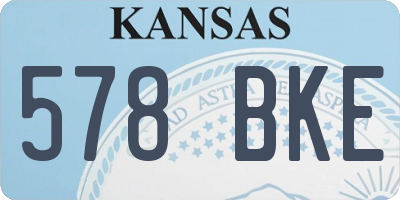 KS license plate 578BKE