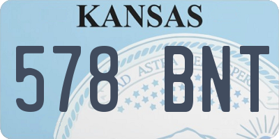 KS license plate 578BNT
