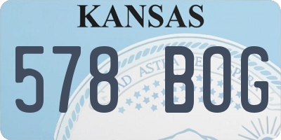 KS license plate 578BOG