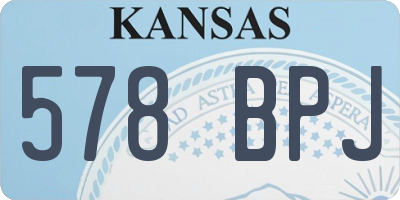 KS license plate 578BPJ