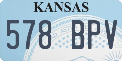 KS license plate 578BPV