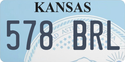 KS license plate 578BRL
