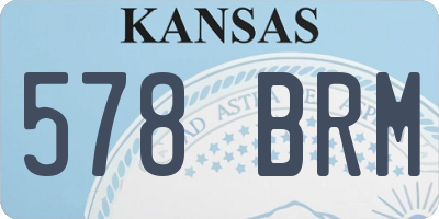 KS license plate 578BRM