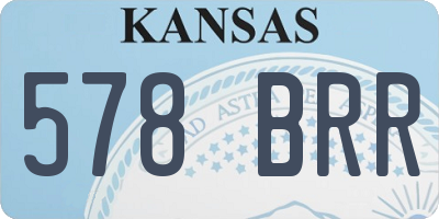 KS license plate 578BRR