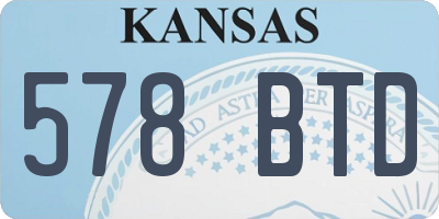 KS license plate 578BTD