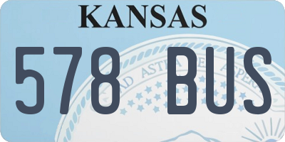 KS license plate 578BUS