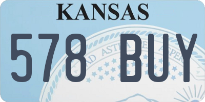 KS license plate 578BUY