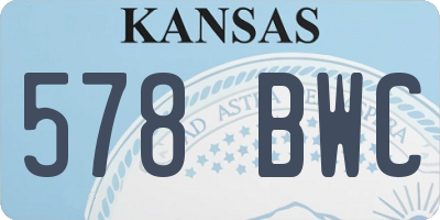 KS license plate 578BWC