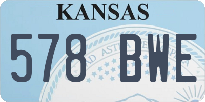 KS license plate 578BWE