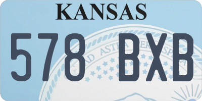 KS license plate 578BXB