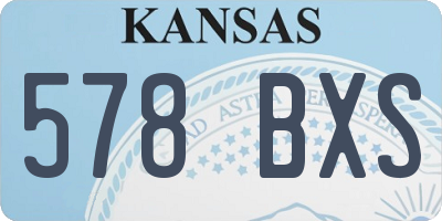 KS license plate 578BXS
