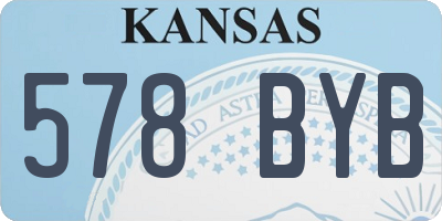 KS license plate 578BYB