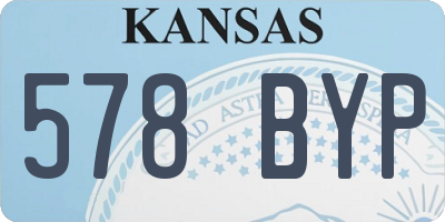 KS license plate 578BYP