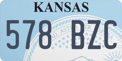 KS license plate 578BZC