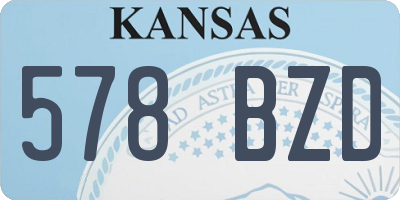 KS license plate 578BZD