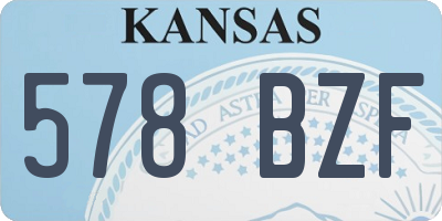 KS license plate 578BZF