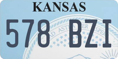 KS license plate 578BZI